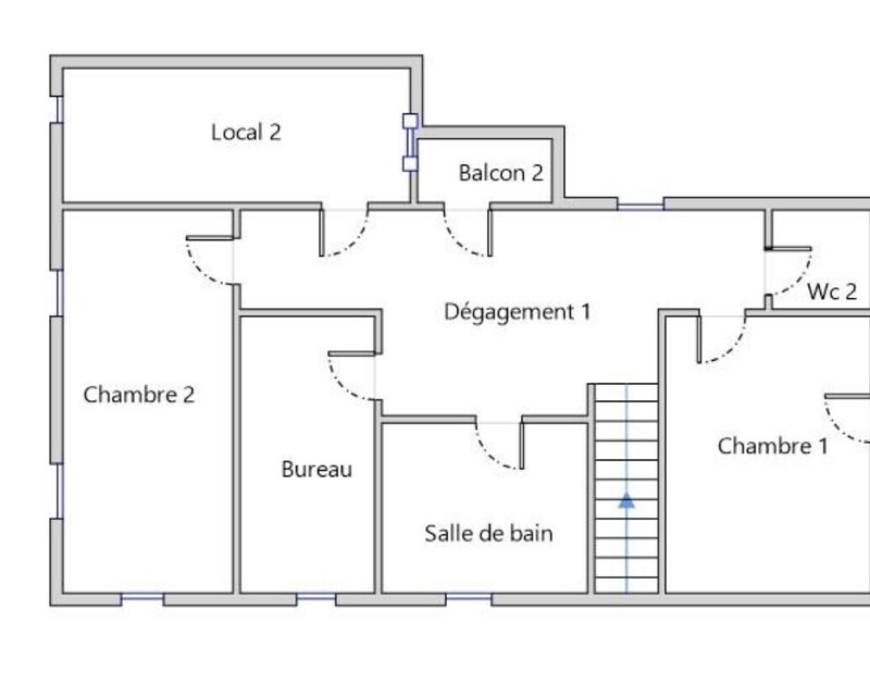 Proche Lentigny  Maison atipyque  290 m² 5 ch jardin 460 m² - Etage