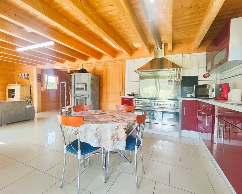 Chalet écologique de 200m² avec F3 privatif à Masevaux (68290) - cuisine