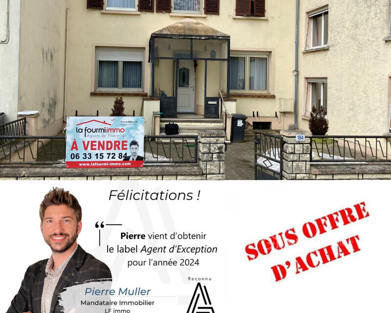 Sous-Offre : Habitation située entre Faulquemont et Saint-Avold. - En moins de 20 jours    87 