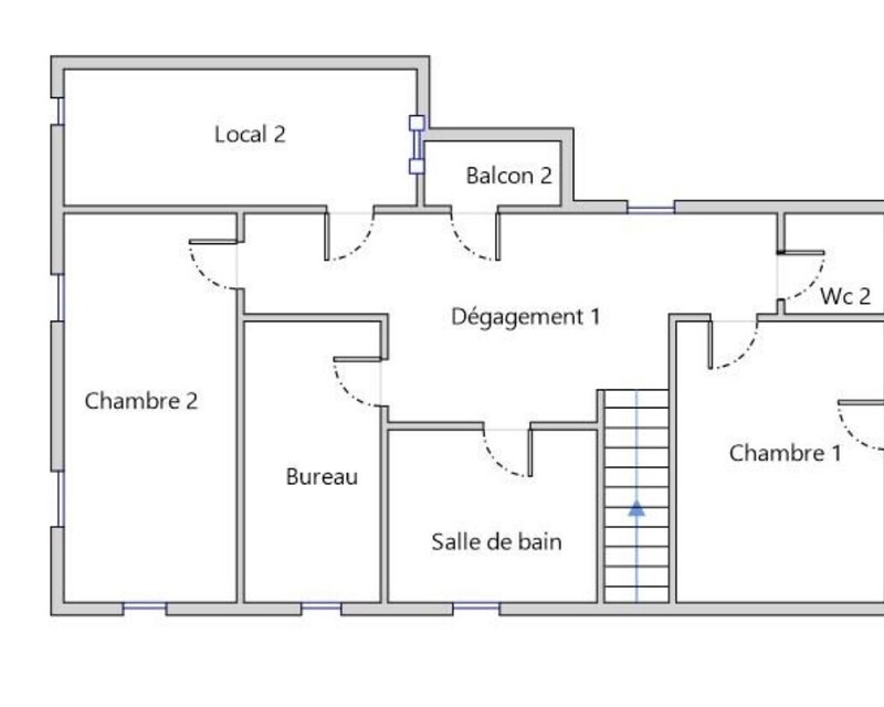  Maison  290 m² 5 ch jardin 460 m² + son bateau - Etage