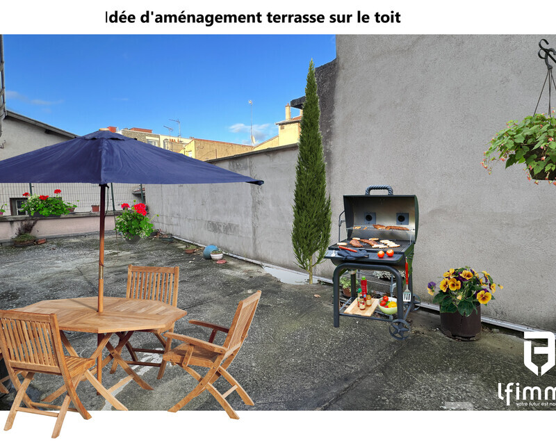 Maison 200 m² + t2 possibilité 3 logements, cave et garage  - Idee de terrasse