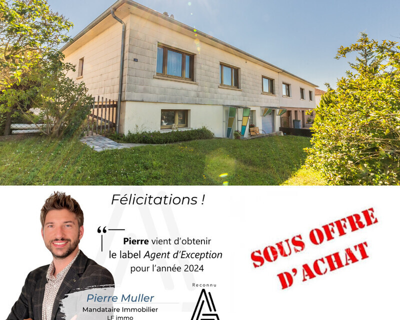 Sous-Offre : Maison Familiale, secteur calme, à Folschviller. - En moins de 20 jours    78 