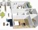 Maison plain pied - 1,2 km RER - 600 m du centre ville - Plan 3d